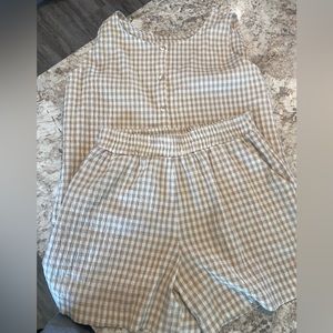 Mus and bombon gingham set